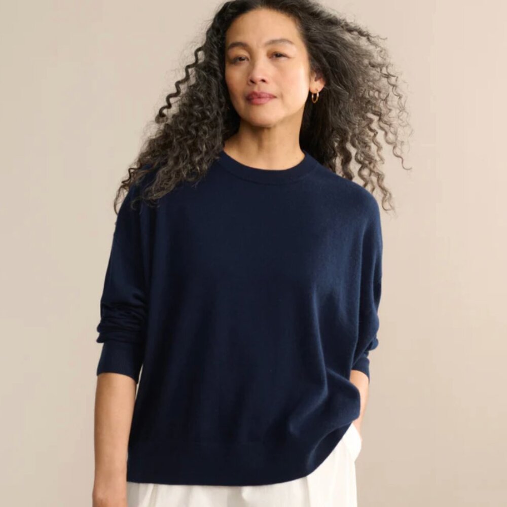 💙Jenni Kayne Cashmere Marina Crewneck, Dark Navy💙